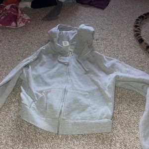 essentials cropped top zip up jacket. size 1